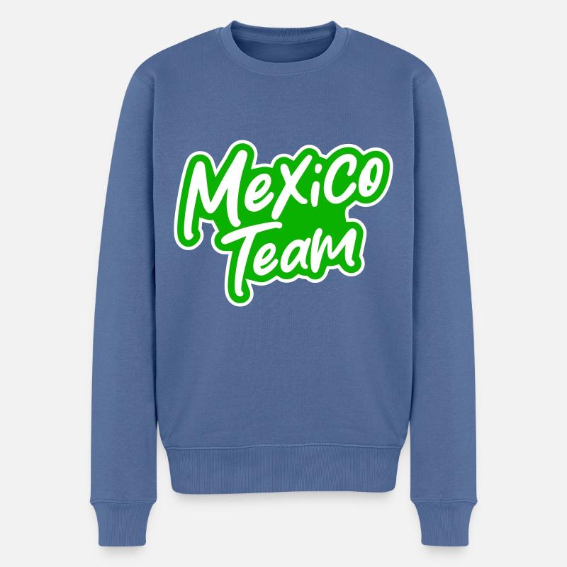 Mexiko Team - Männer Premium Bio Pullover - Taubenblau