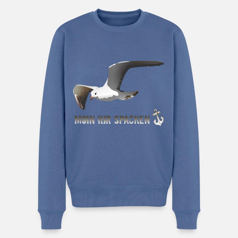 Moewe moin l’emballe - Pull Premium bio Homme - bleu pigeon