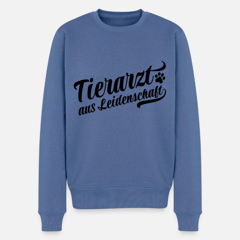 Tierarzt aus Leidenschaft - Männer Premium Bio Pullover - Taubenblau