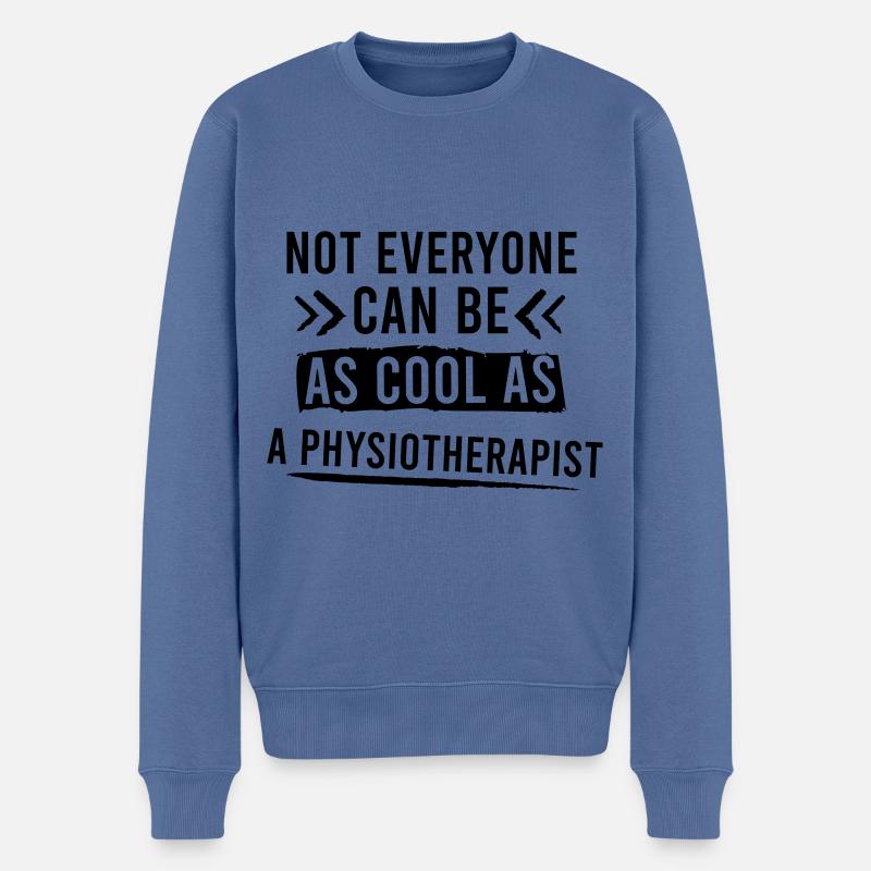 PHYSIOTHERAPIST - Männer Premium Bio Pullover - Taubenblau