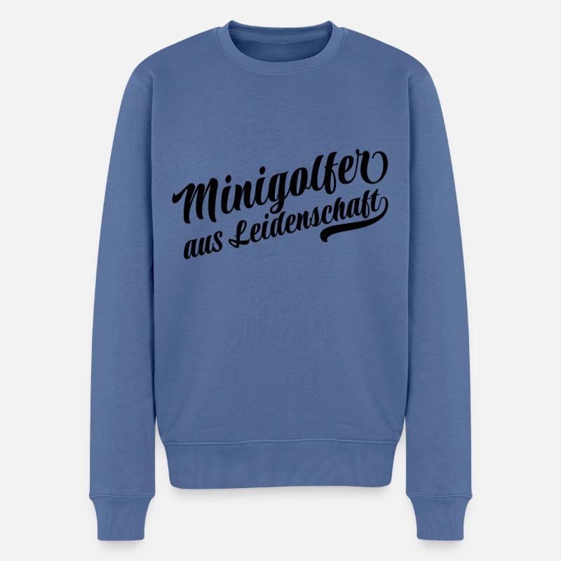 Minigolfer aus Leidenschaft - Männer Premium Bio Pullover - Taubenblau