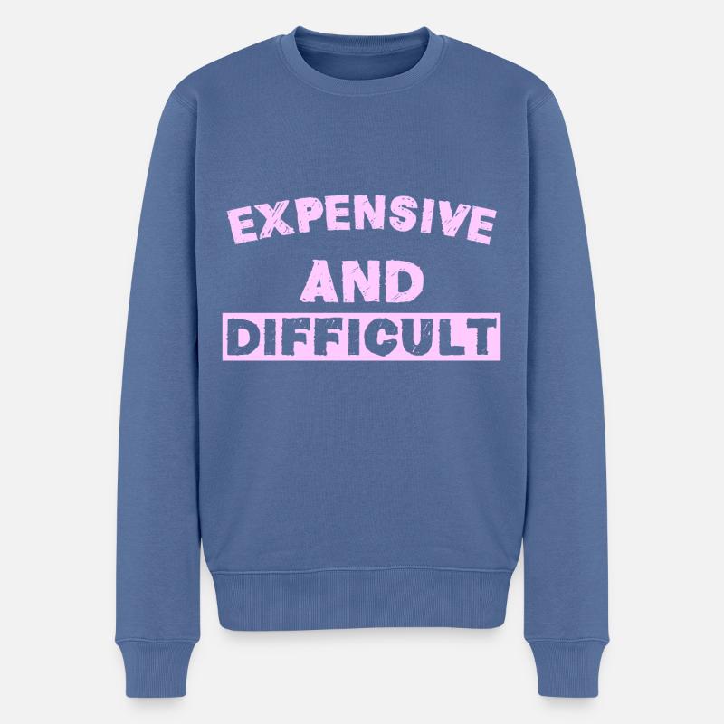 Cher et difficile - Pull Premium bio Homme - bleu pigeon