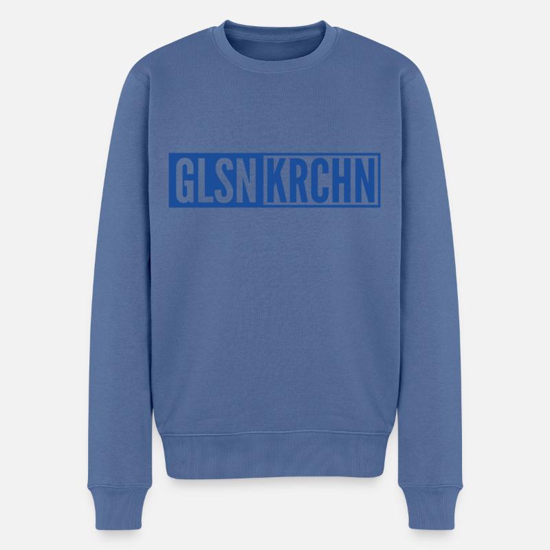 Gelsenkirchen - Glsnkrchn - Männer Premium Bio Pullover - Taubenblau