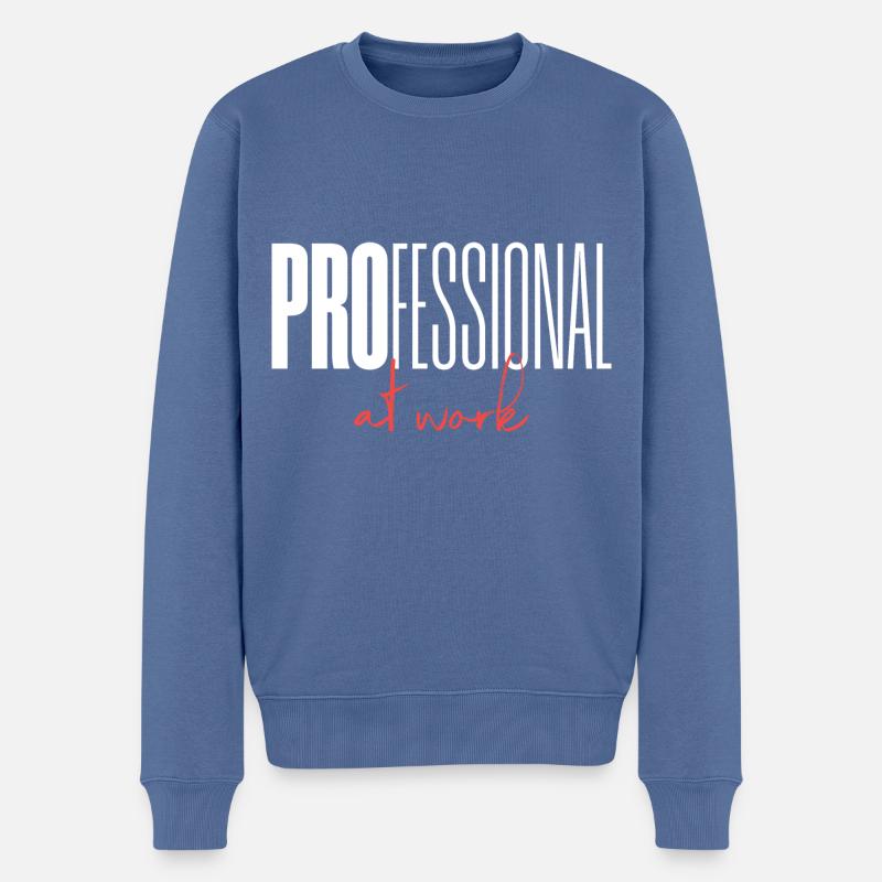 Professional at work - Männer Premium Bio Pullover - Taubenblau