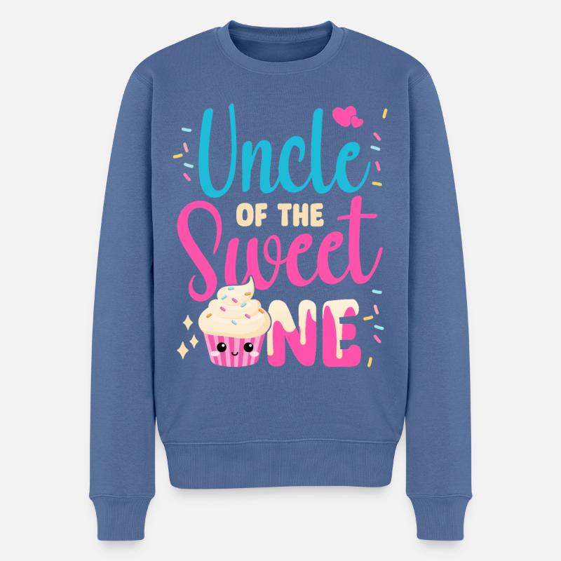 Oncle du Doux - Pull Premium bio Homme - bleu pigeon