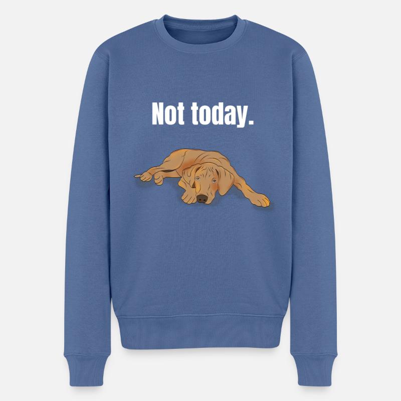 Cadeau du Rhodesian Ridgeback - Pull Premium bio Homme - bleu pigeon