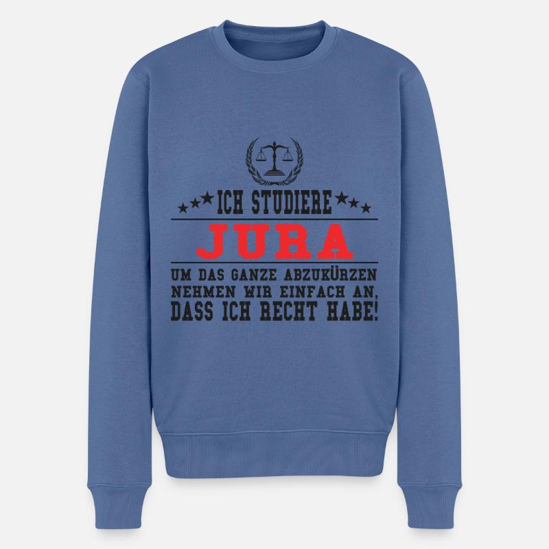 Jura Student Jurist Rechtsanwalt Richter Geschenk - Männer Premium Bio Pullover - Taubenblau