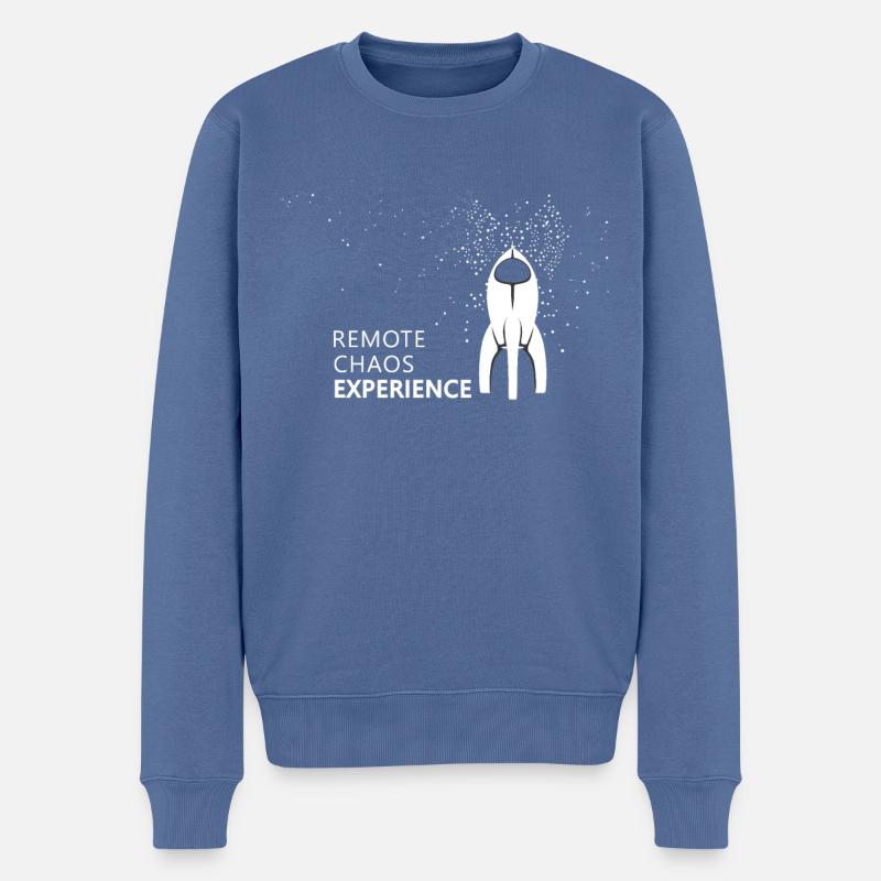 remote chaos experience - CCC Kongress Hacker r C3 - Männer Premium Bio Pullover - Taubenblau