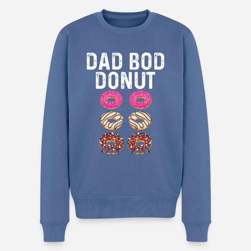 Musculation - Papa Bod Donut - Pull Premium bio Homme - bleu pigeon