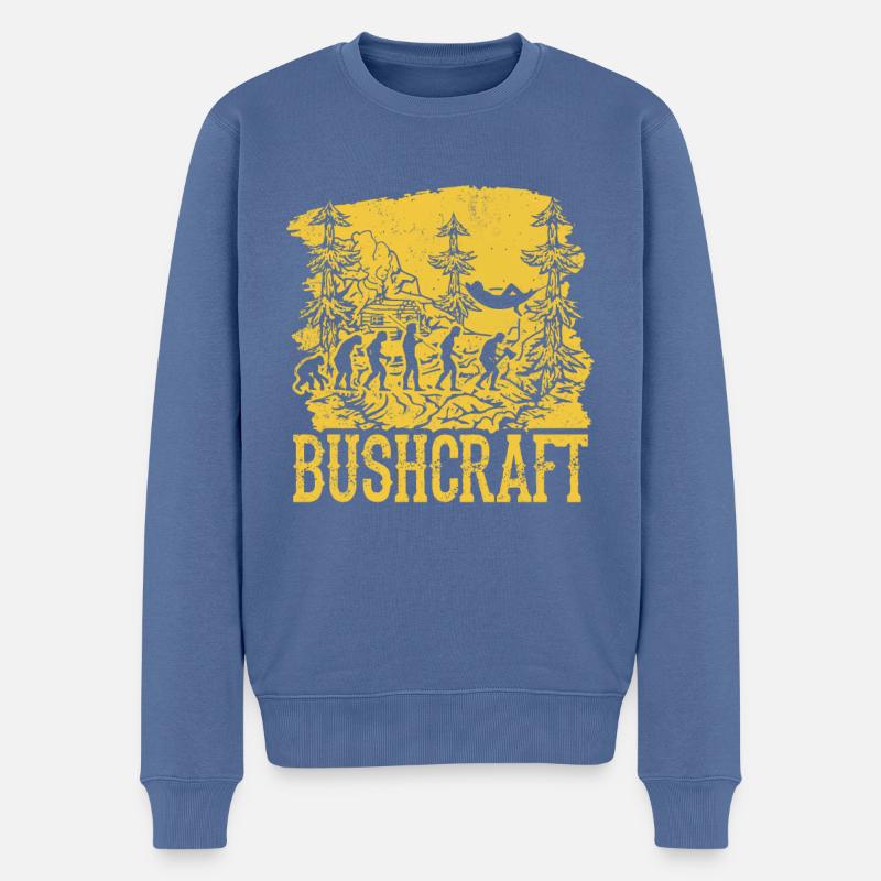 Bushcraft Survival Hammocking Evolution - Pull Premium bio Homme - bleu pigeon