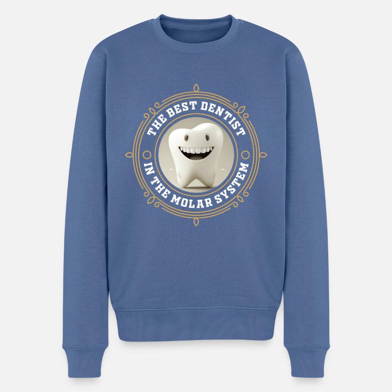 Best dentist in the molar system - bester Zahnarzt - Männer Premium Bio Pullover - Taubenblau