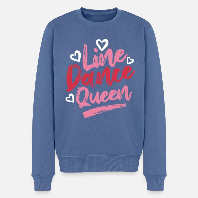 Linedance Queen - Linedancing Countrymusic - Männer Premium Bio Pullover - Taubenblau