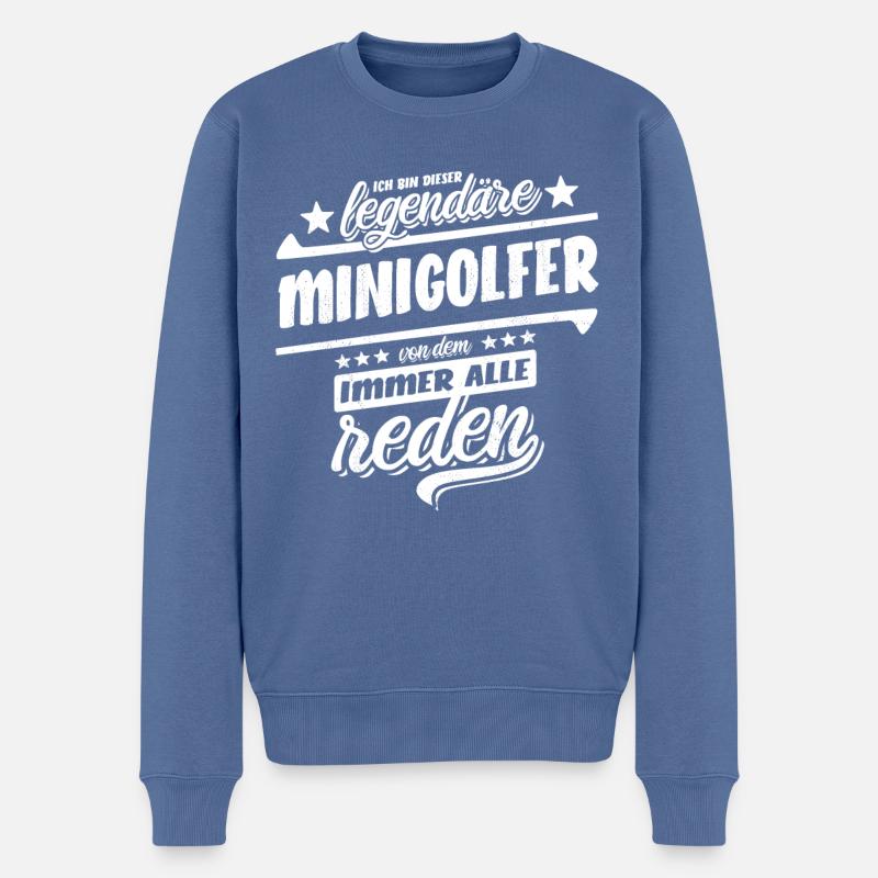 Ich bin dieser legendäre Minigolfer - Spruch - Männer Premium Bio Pullover - Taubenblau