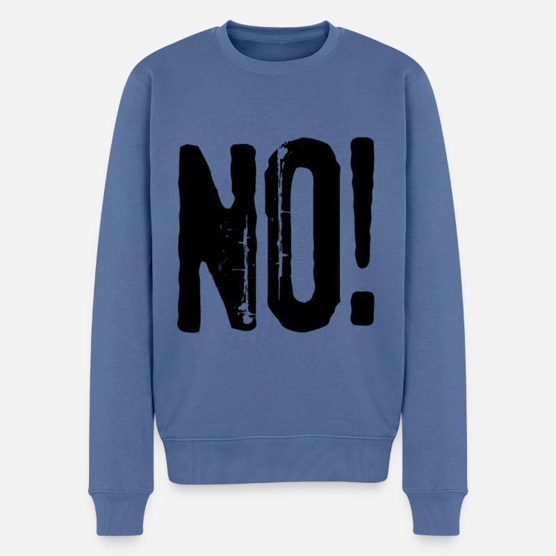 NO! - Pull Premium bio Homme - bleu pigeon
