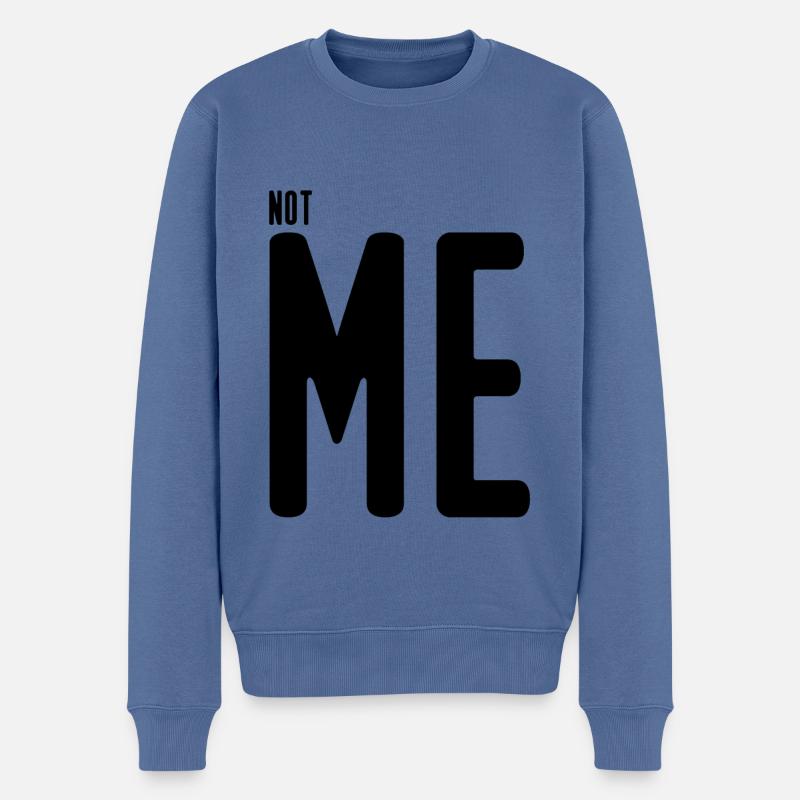NOT ME - Pull Premium bio Homme - bleu pigeon