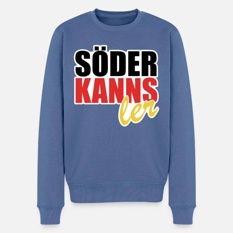 Söder kanns - Kanzler - Kanzlerkandidat - Männer Premium Bio Pullover - Taubenblau