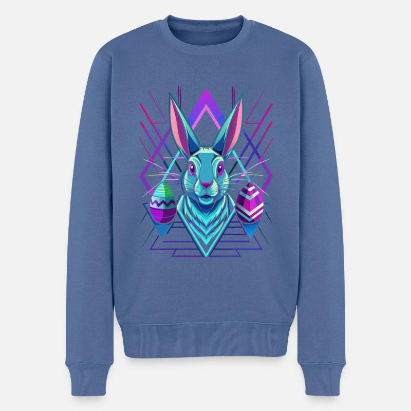 Happy Easter - Osterhase - Osterei - Geschenk - Männer Premium Bio Pullover - Taubenblau