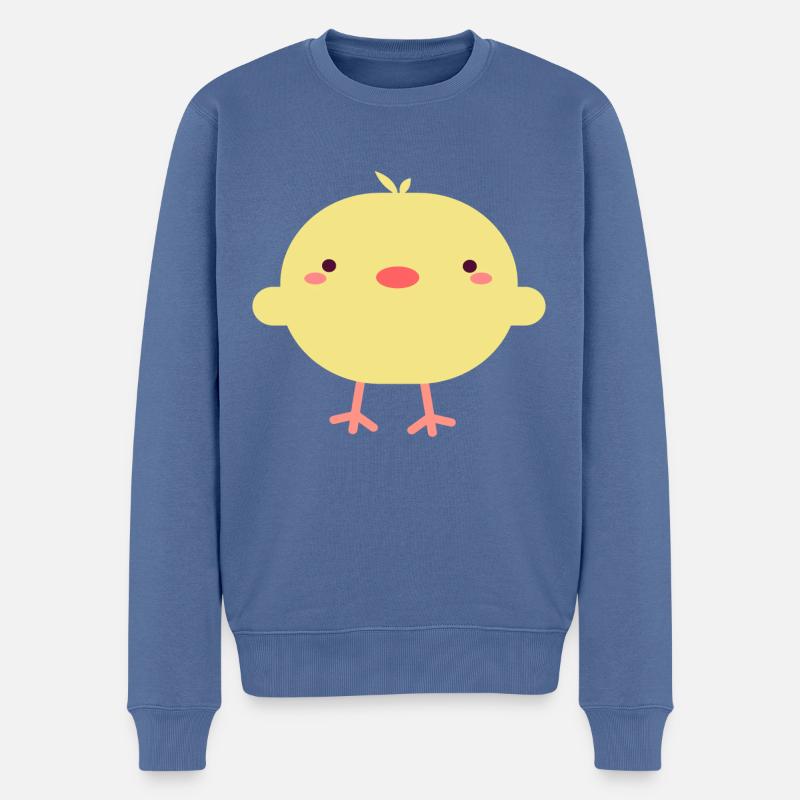 le poussin - Pull Premium bio Homme - bleu pigeon