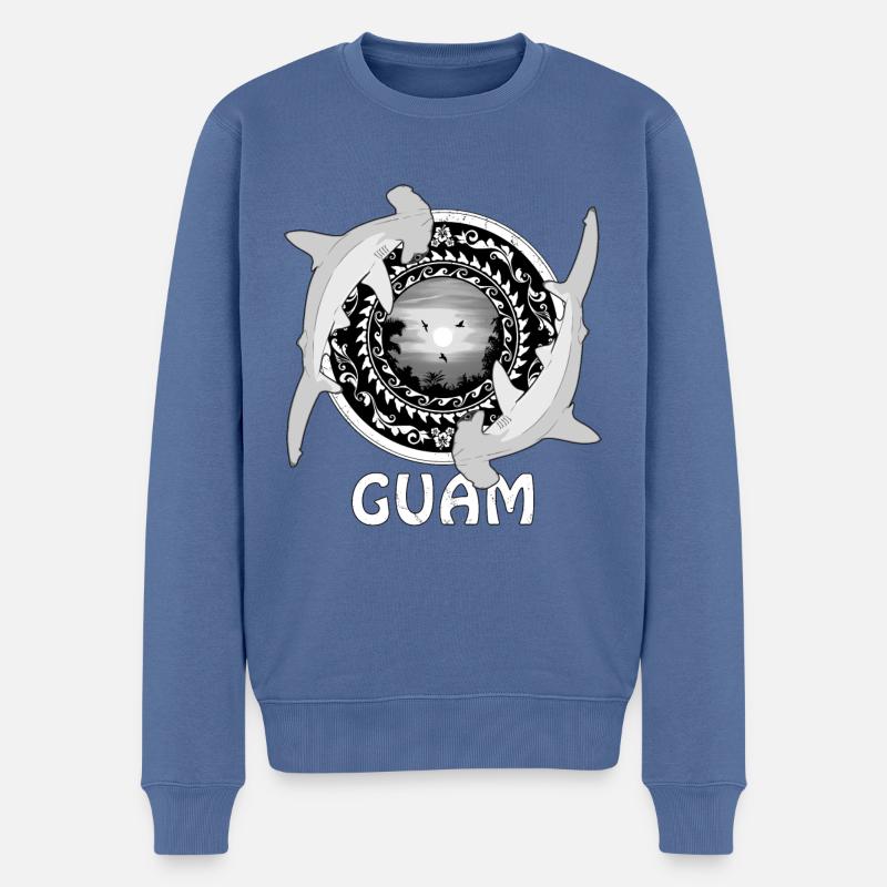 Requin-marteau de Guam - Pull Premium bio Homme - bleu pigeon