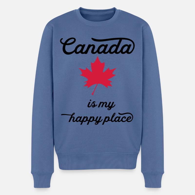 canada heureux - Pull Premium bio Homme - bleu pigeon