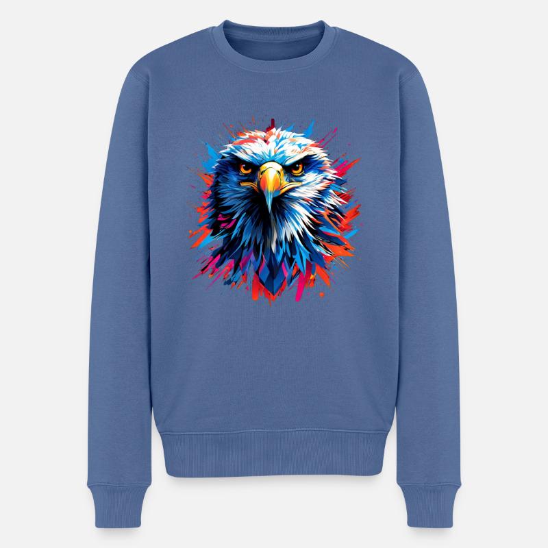 The Eagle - Männer Premium Bio Pullover - Taubenblau