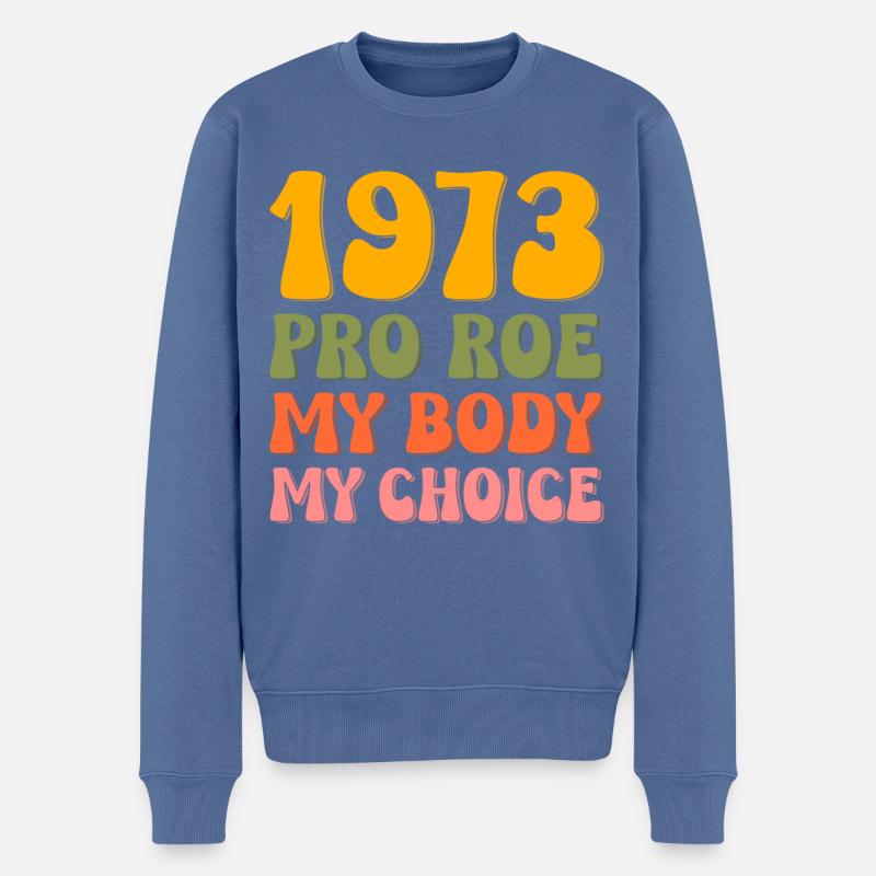 1973 Pro Roe - Männer Premium Bio Pullover - Taubenblau