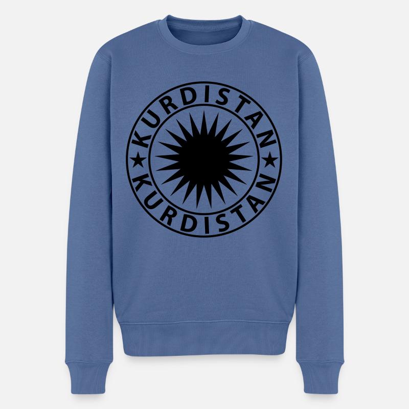 Kurdistan - Männer Premium Bio Pullover - Taubenblau