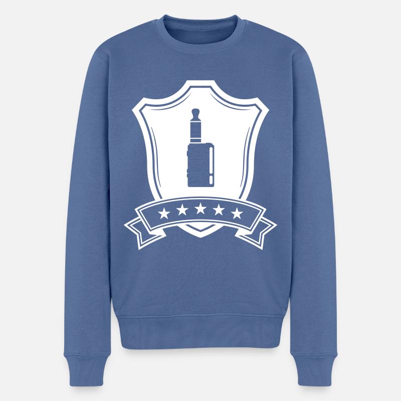 E-Zigarette Wappen - Männer Premium Bio Pullover - Taubenblau