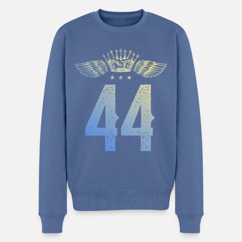 44 Couronne numérique - Pull Premium bio Homme - bleu pigeon