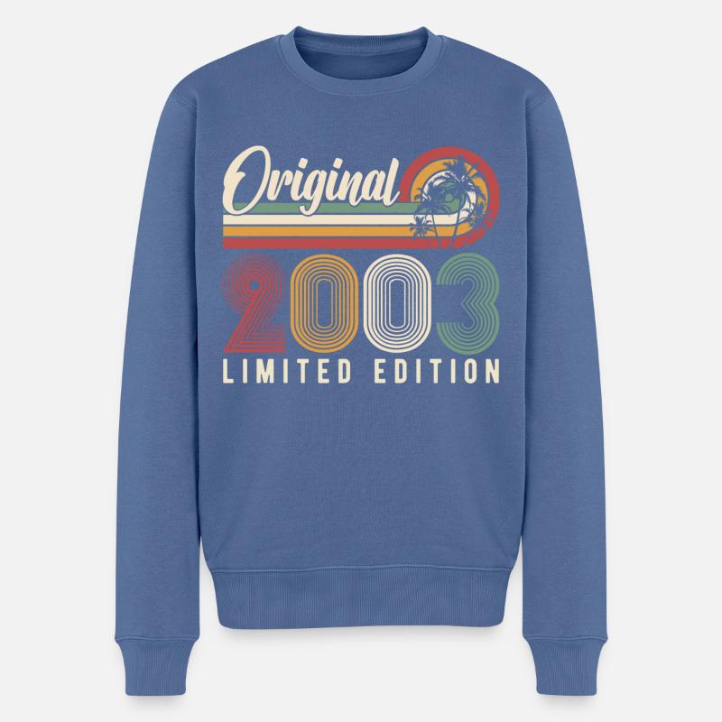 2003 vintage vintage retro anniversaire cadeau d’anniversaire - Pull Premium bio Homme - bleu pigeon