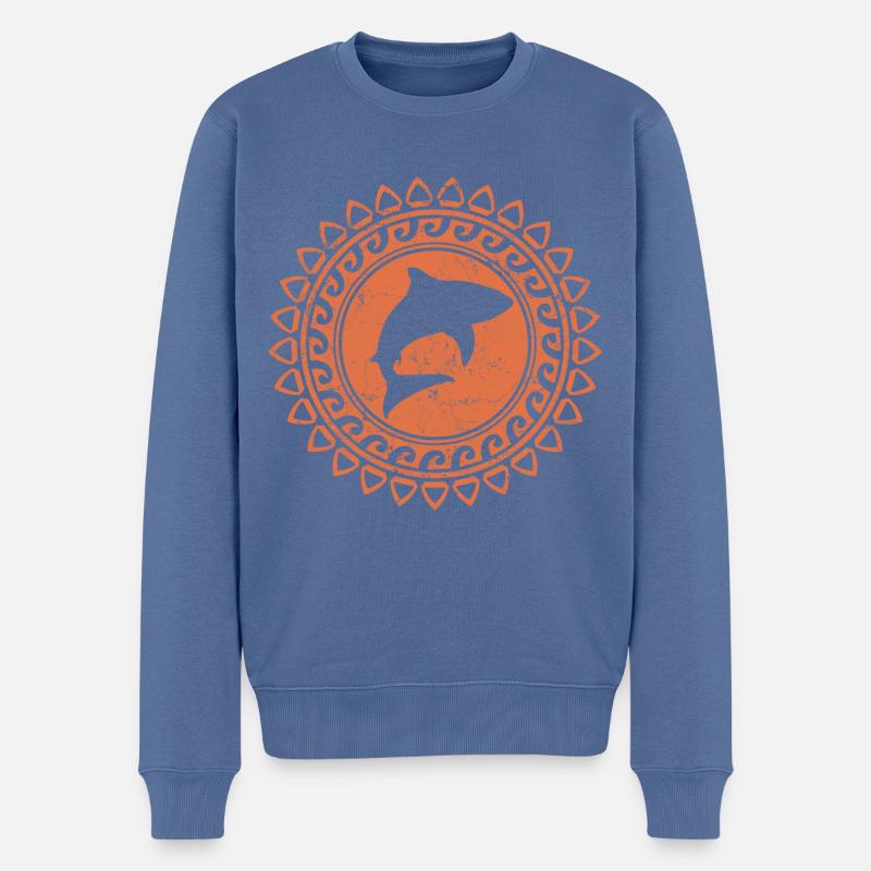 Requin taureau - Pull Premium bio Homme - bleu pigeon