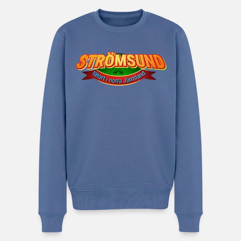 Strömsund - Männer Premium Bio Pullover - Taubenblau