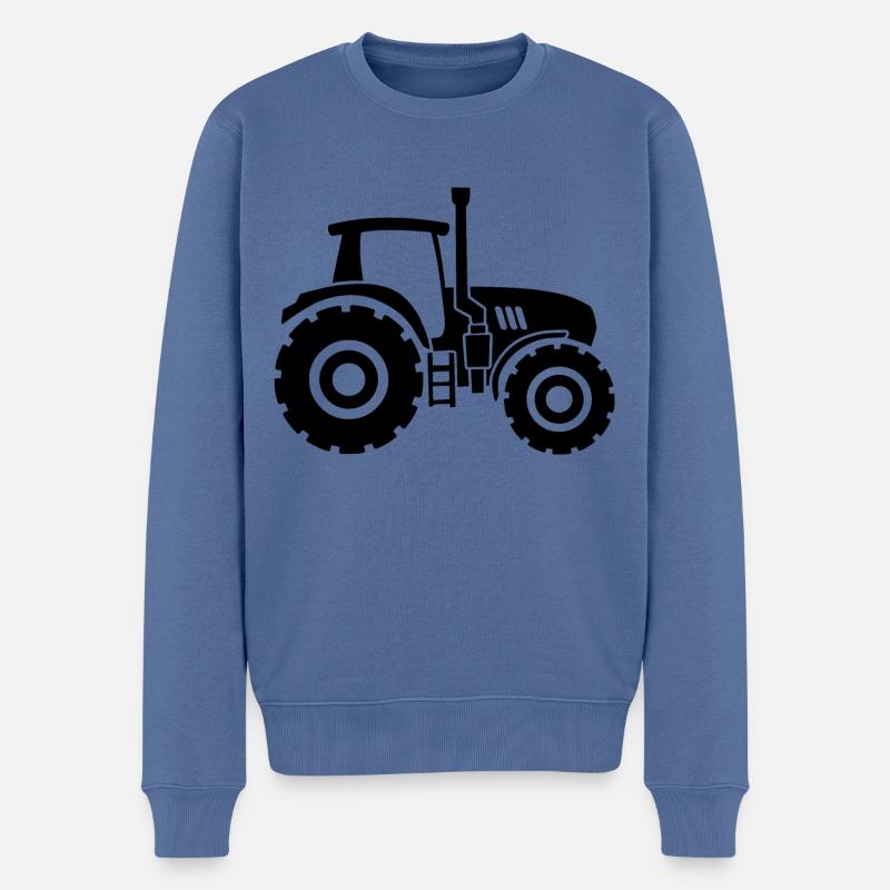 Traktor - Männer Premium Bio Pullover - Taubenblau