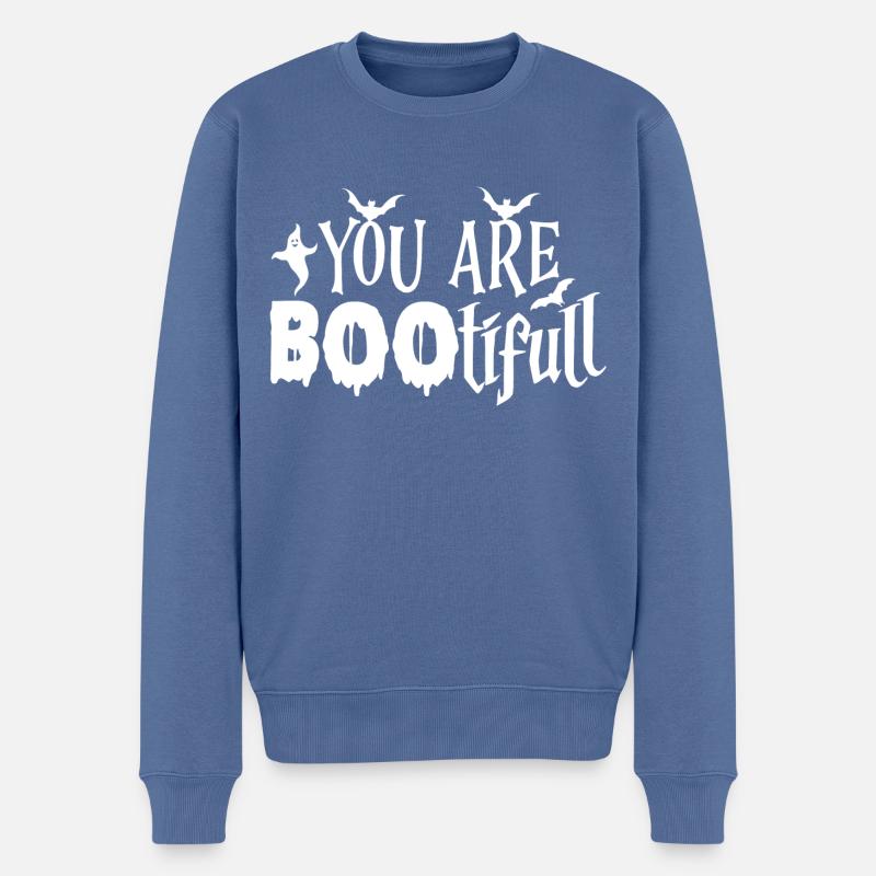 TU ES BEAU - Pull Premium bio Homme - bleu pigeon