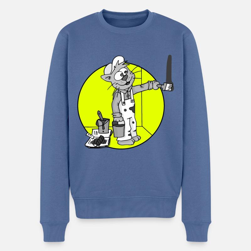 Profession Peintre Rétro - Pull Premium bio Homme - bleu pigeon