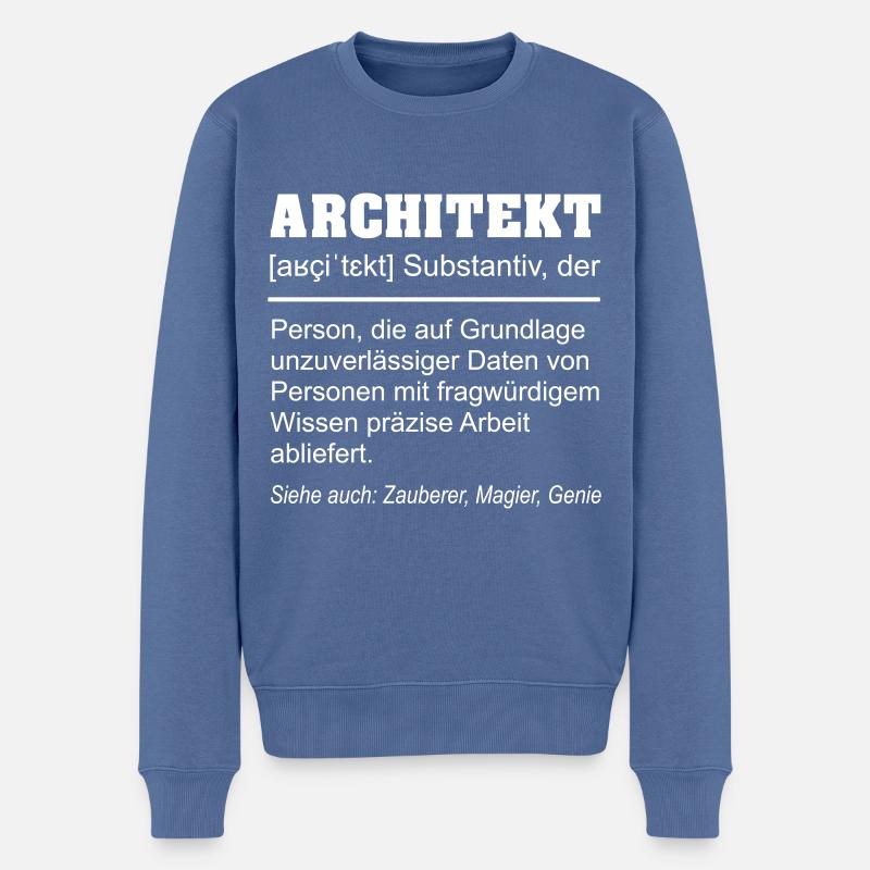 Architekt Definition Beruf Lustig - Männer Premium Bio Pullover - Taubenblau