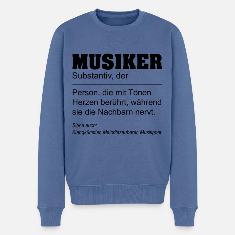 Musiker Definition - Männer Premium Bio Pullover - Taubenblau