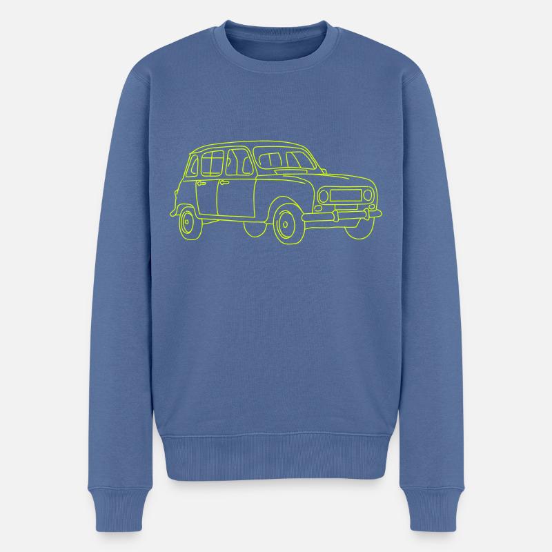 R4 (Auto) - Männer Premium Bio Pullover - Taubenblau