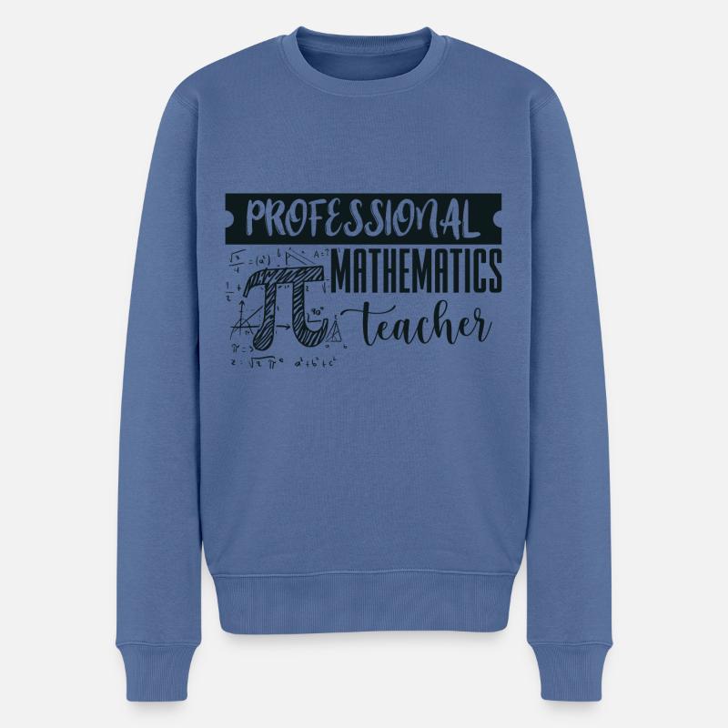 Professioneller Mathematik Lehrer Mathe Design - Männer Premium Bio Pullover - Taubenblau