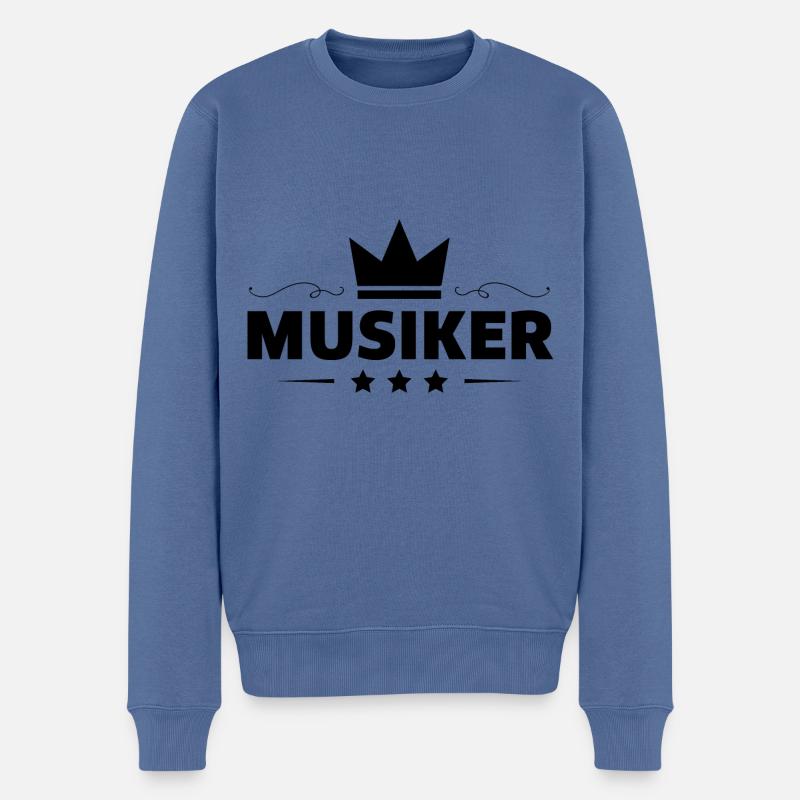 Musiker Beruf - Männer Premium Bio Pullover - Taubenblau