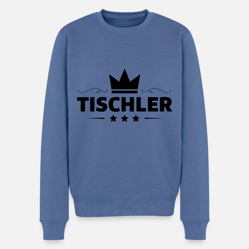 Tischler Beruf - Männer Premium Bio Pullover - Taubenblau