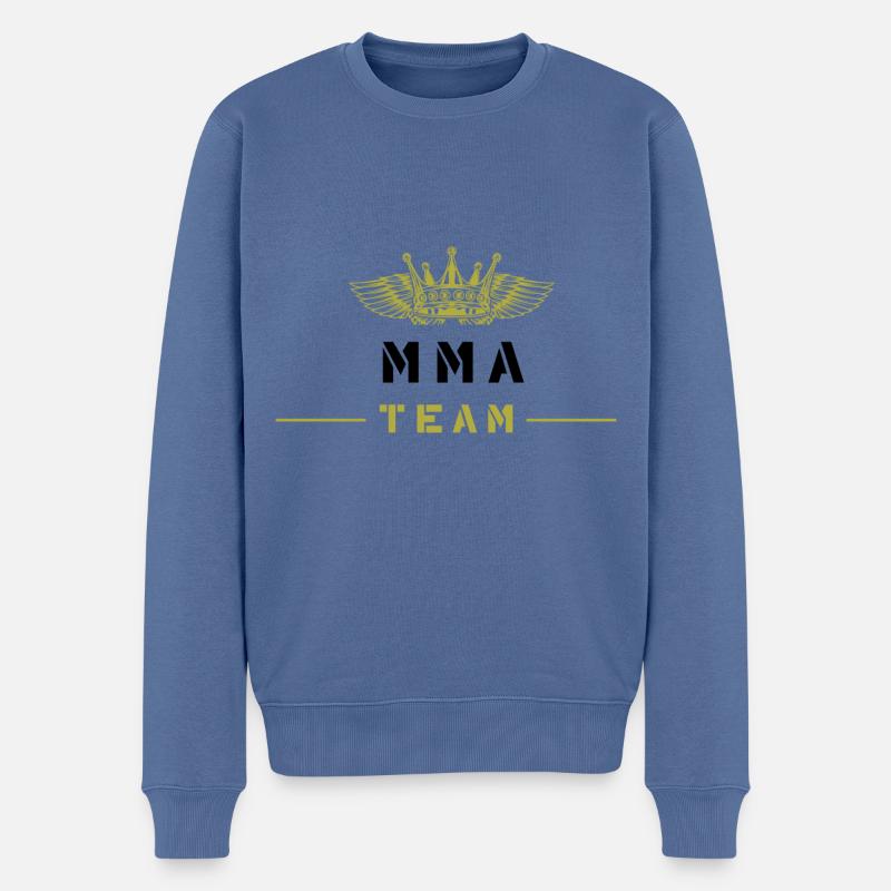 L’équipe MMA - Pull Premium bio Homme - bleu pigeon