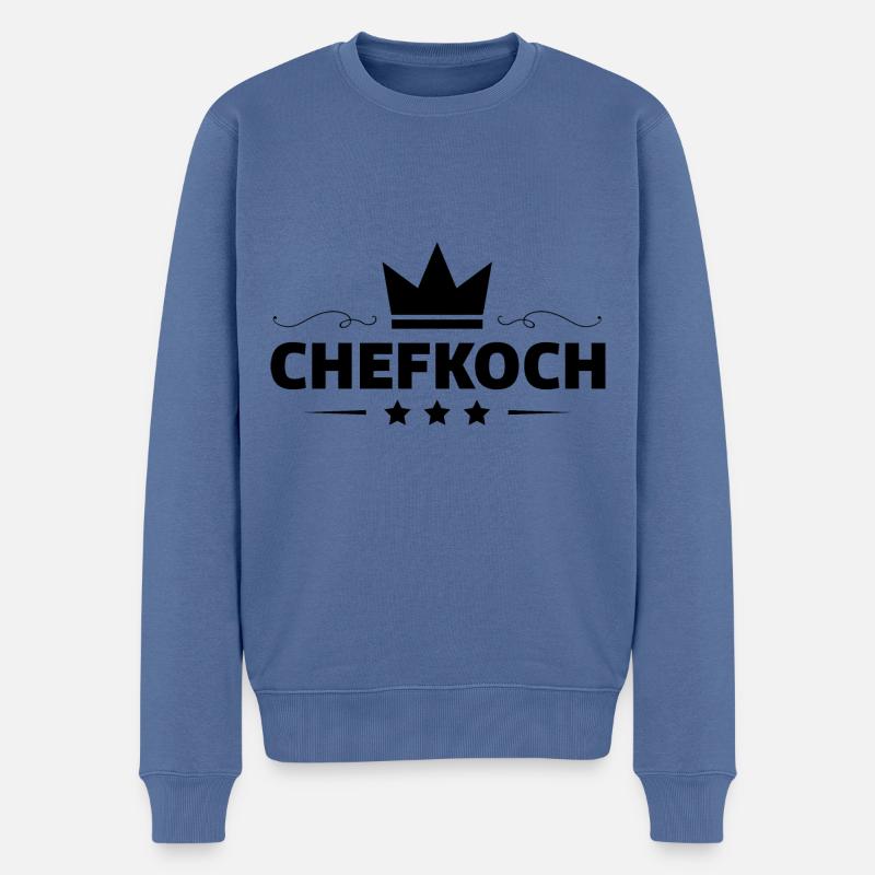 Chefkoch Kochen - Männer Premium Bio Pullover - Taubenblau