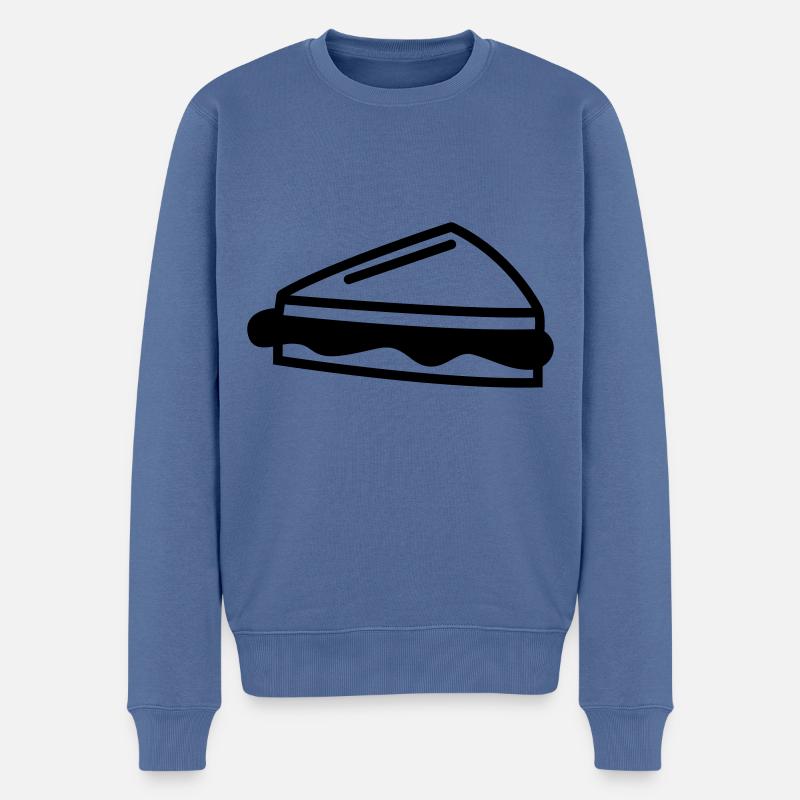 Sandwich - Männer Premium Bio Pullover - Taubenblau