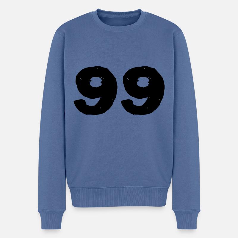 99 Maillot numéro - Pull Premium bio Homme - bleu pigeon