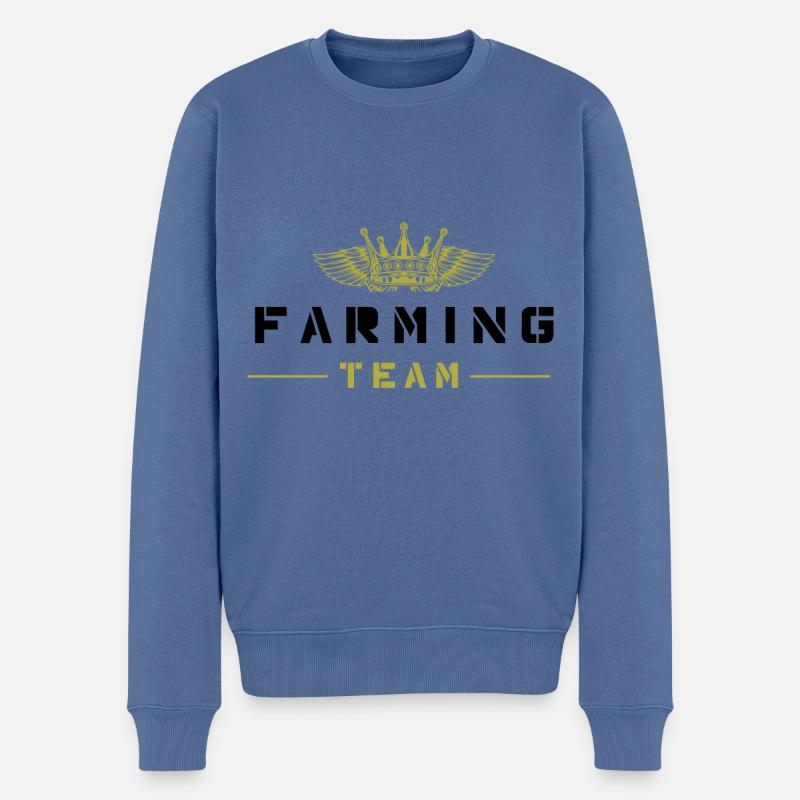 Farming Team - Männer Premium Bio Pullover - Taubenblau