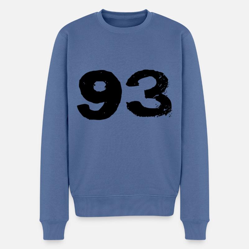 93 Maillot numéro - Pull Premium bio Homme - bleu pigeon
