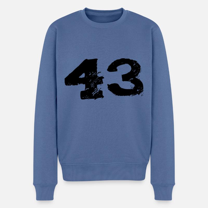 43 Maillot numéro - Pull Premium bio Homme - bleu pigeon