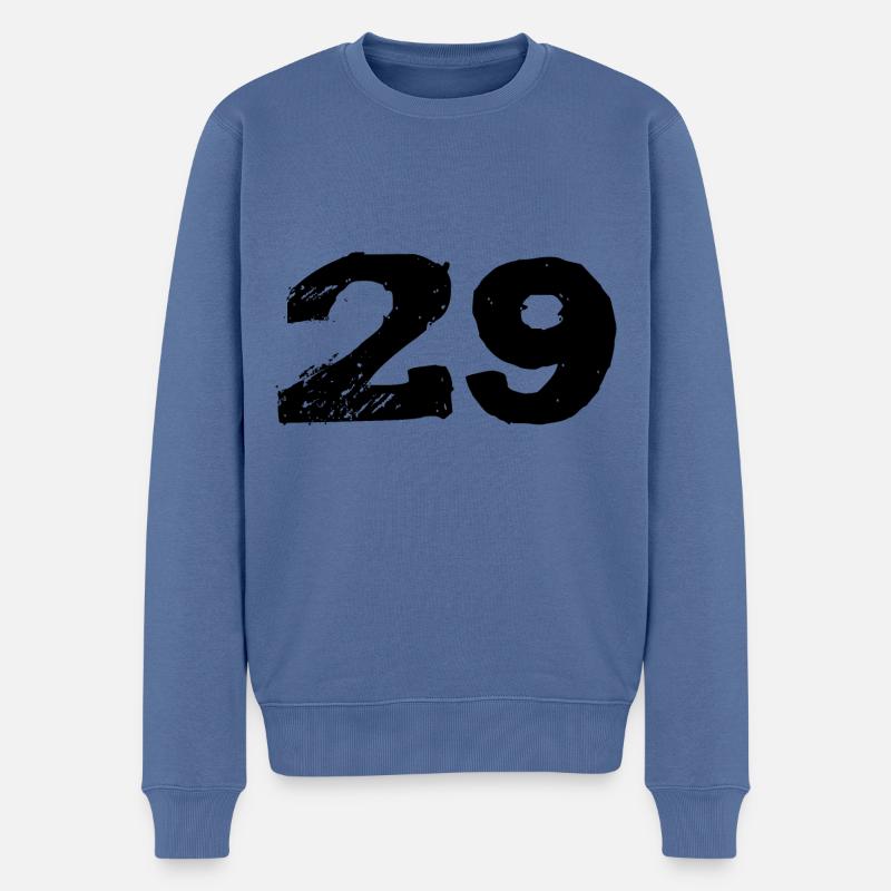 29 Maillot numéro - Pull Premium bio Homme - bleu pigeon