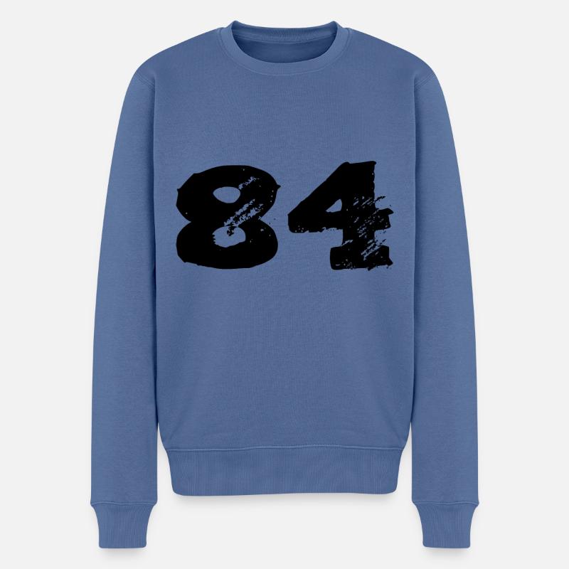 84 Maillot numéro - Pull Premium bio Homme - bleu pigeon